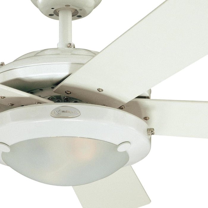 52 in. White Indoor Ceiling Fan with Light,  Modern Ceiling Fan with Light-3-ErisView