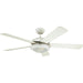 52 in. White Indoor Ceiling Fan with Light,  Modern Ceiling Fan with Light-1-ErisView