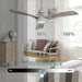 52 in. Wood Ceiling Fan with Lights and Remote Control, Modern Dimmable Reversible Ceiling Fan-5-ErisView