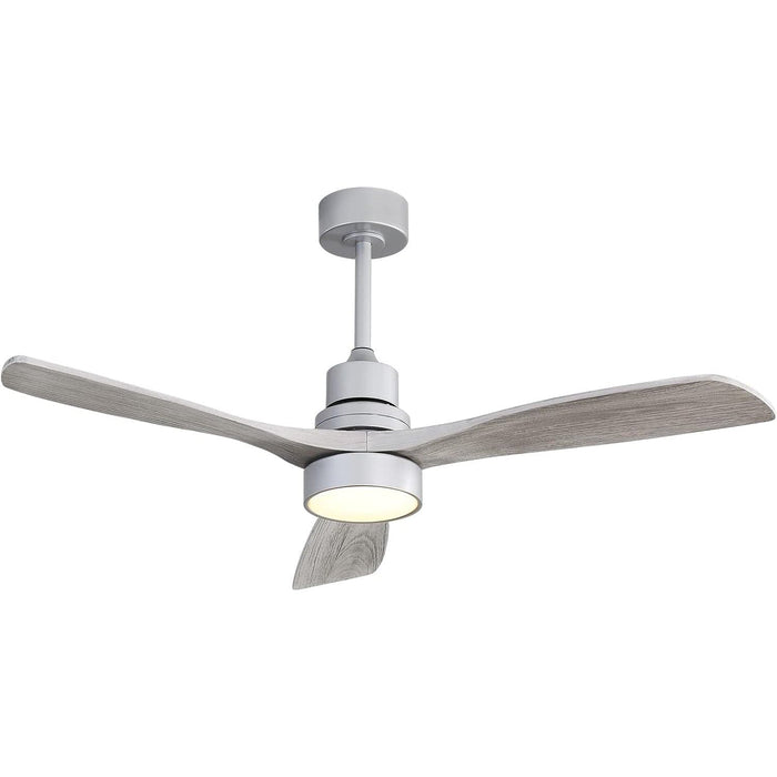 52 in. Wood Ceiling Fan with Lights and Remote Control, Modern Dimmable Reversible Ceiling Fan-1-ErisView