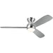 54 in. Bead LED Indoor Ceiling Fan, Brushed Stainless Steel Ceiling Fans with Light and Remote Control-2-ErisView