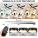 54 in. Bedroom Ceiling Fans with Lights, Black Modern Ceiling Fan with Remote Control for Porch Patio, Quiet Reversible Fan for Summer Winter-2-ErisView