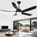 54 in. Bedroom Ceiling Fans with Lights, Black Modern Ceiling Fan with Remote Control for Porch Patio, Quiet Reversible Fan for Summer Winter-1-ErisView