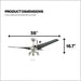 56 in. Contemporary Ceiling Fan with Light Pull Chain, Modern Reversible Fan in Winter Summer, Brushed Nickel Ceiling Fan-6-ErisView