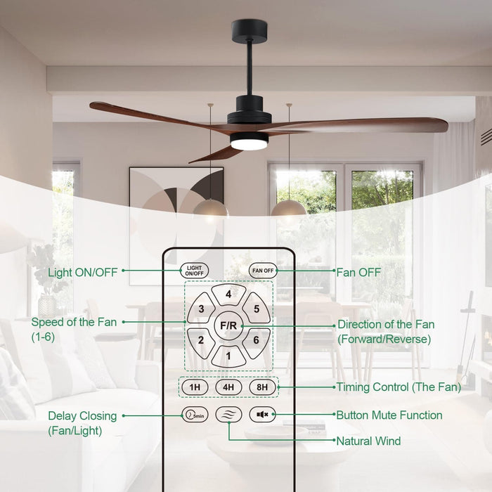 56 in. Large Silent Remote Control Fan, Modern Fancy Ceiling Fans, Reversible DC Ceiling Fan, Ceiling Fans for Bedroom Living Room Dining Room-7-ErisView