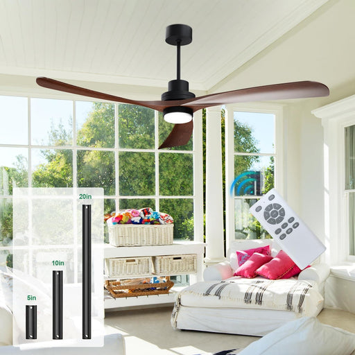 56 in. Large Silent Remote Control Fan, Modern Fancy Ceiling Fans, Reversible DC Ceiling Fan, Ceiling Fans for Bedroom Living Room Dining Room-1-ErisView