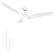 56 in. Outdoor Ceiling Fans with Light and Remote, Reversible Dimmable White Ceiling Fan with Light for Bedroom Living Room Patio-1-ErisView