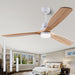 56 in. Wood Remote Control Fan, Farmhouse Indoor Outdoor Wood Ceiling Fan, 3 Blade Modern Ceiling Fan for Patio Living Room Bedroom-1-ErisView