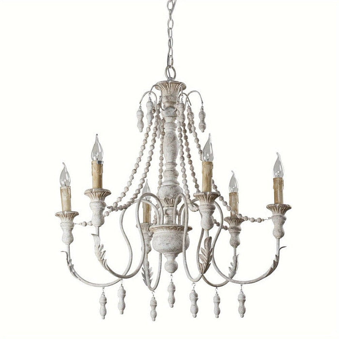 6 - Light Dimmable Classic Traditional Chandelier, Rustic Chandelier Light Fixture Hanging Ceiling Lights for Dining Room-ErisView