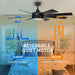 60 in. Black Ceiling Fan with Light and Remote, Modern Outdoor Fan, Quiet Reversible Fan in Winter Summer-4-ErisView