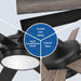 60 in. Black Ceiling Fan with Light and Remote, Modern Outdoor Fan, Quiet Reversible Fan in Winter Summer-5-ErisView