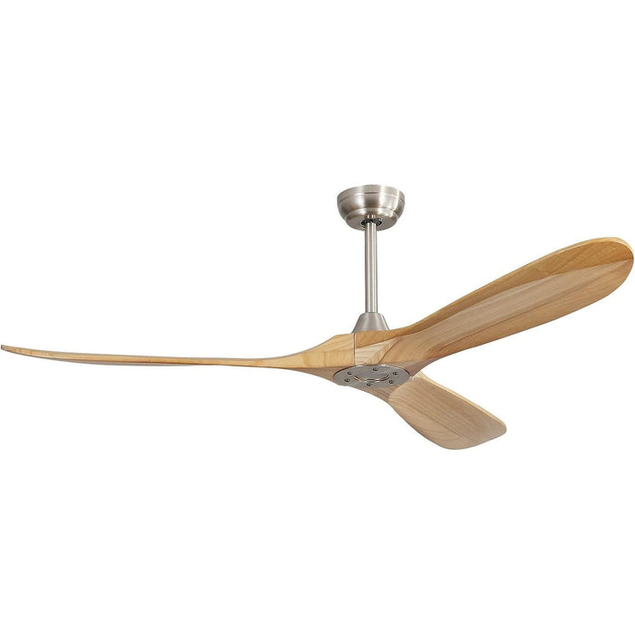 60 in. Ceiling Fan NO Light, Farmhouse Modern Ceiling Fan with Remote, 3 Wood Blades Reversible Ceiling Fan for Kitchen Bedroom Living Room Dining Room-1-ErisView