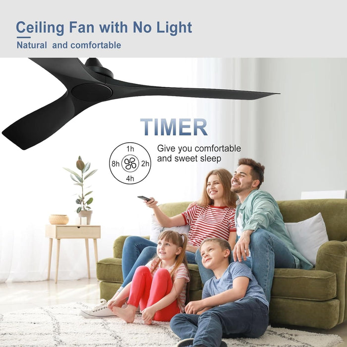 60 in. Ceiling Fan with Remote Control, White and Gold Ceiling Fans without Lights, Indoor Outdoor Reversible Quiet Ceiling Fans for Bedroom Living Room-52-ErisView