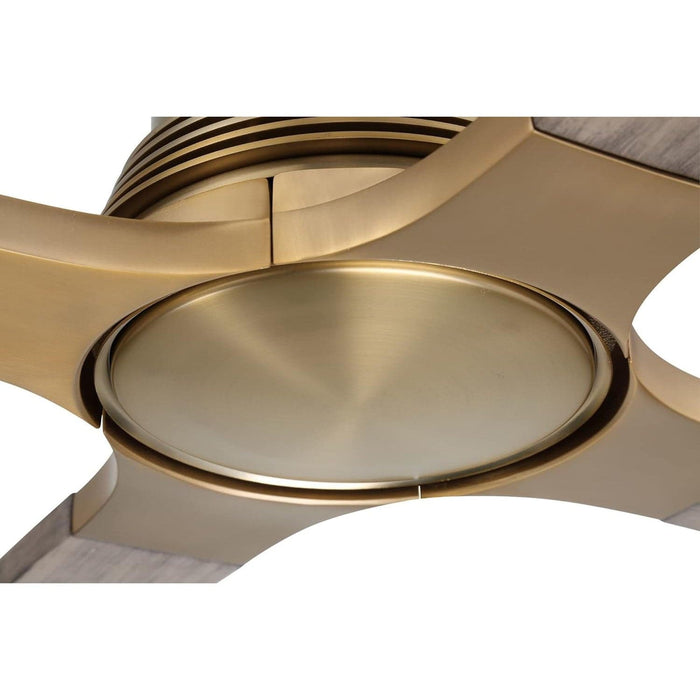 60 in. Indoor Ceiling Fan with LED Light and Remote, 4 Walnut Blades, Satin Brass Ceiling Fan-8-ErisView