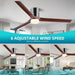 60 in. Modern LED 3 Blade Ceiling Fan for Bedroom Living Room Dining Room Patio Garage Kitchen, Farmhouse Flush Mount Remote Ceiling Fan with Light Control-5-ErisView