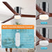 60 in. Modern LED 3 Blade Ceiling Fan for Bedroom Living Room Dining Room Patio Garage Kitchen, Farmhouse Flush Mount Remote Ceiling Fan with Light Control-6-ErisView