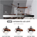 60 in. Outdoor Ceiling Fans with Light and Remote Control, Farmhouse LED Dimmable Indoor Ceiling Fans-3-ErisView