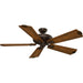 60 in. Walnut Brushed Ceiling Fan and Wall Control, Home Ceiling Fan-1-ErisView