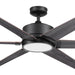 62 in. Matte Black Ceiling Fan with LED Light and Remote Control-12-ErisView