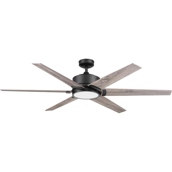 62 in. Matte Black Ceiling Fan with LED Light and Remote Control-1-ErisView