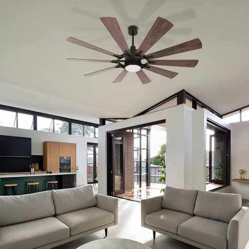 65 in. Large Remote Ceiling Fan with Light, Indoor Outdoor Farmhouse Reversible Fan in Winter Summer for Living Room Basement Sunroom Porch Patio-8-ErisView