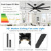 70 in. Indoor Outdoor Large Ceiling Fans with Remote Control, Reversible Dimmable Modern Industrial Ceiling Fans for Living Room Patio-6-ErisView