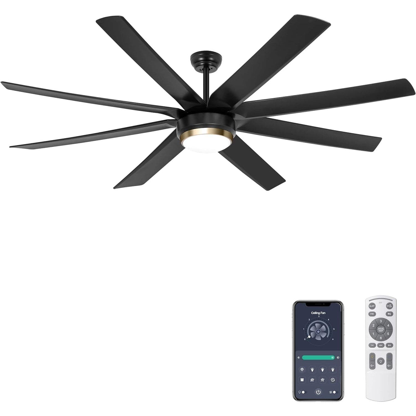 Black Modern Ceiling Fan