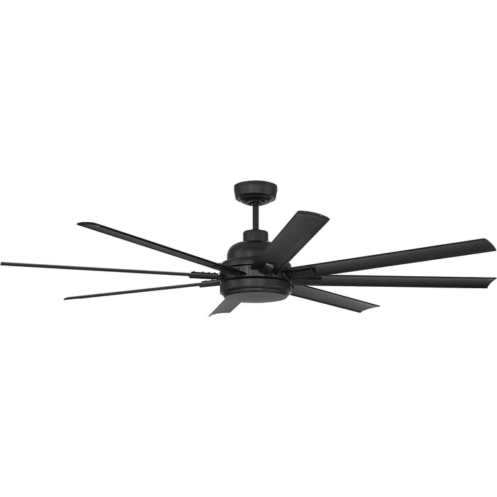 72 in. Flat Black Outdoor Ceiling Fan with LED Light and Remote, Smart Wi-Fi Ceiling Fan with Voice Activation, Works with Smart Home Devices-7-ErisView