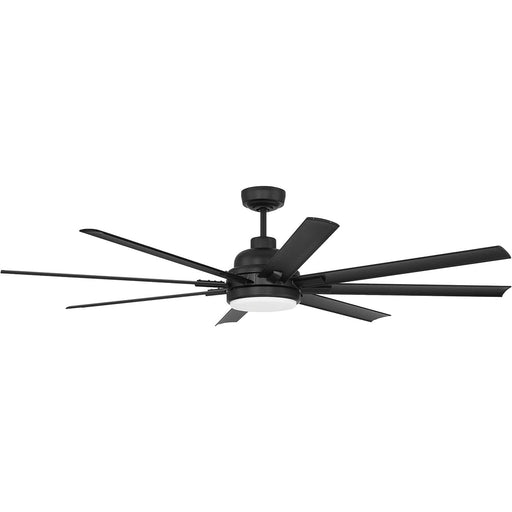 72 in. Flat Black Outdoor Ceiling Fan with LED Light and Remote, Smart Wi-Fi Ceiling Fan with Voice Activation, Works with Smart Home Devices-1-ErisView