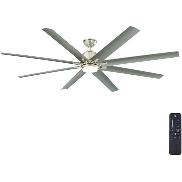 72 in. Large Ceiling Fans, LED Indoor Outdoor Ceiling Fans, Brushed Nickel Ceiling Fan, Cathedral Ceiling Fan-1-ErisView