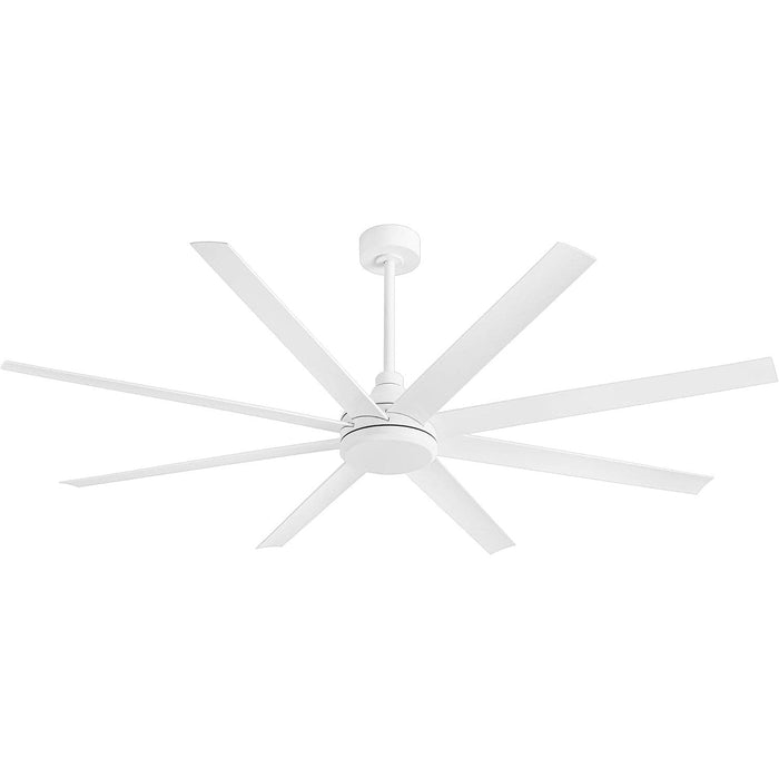 72 in. Large Ceiling Fans without Lights, Reversible Quiet Ceiling Fans with Remote, White Industrial Style Ceiling Fans for Kitchen-1-ErisView