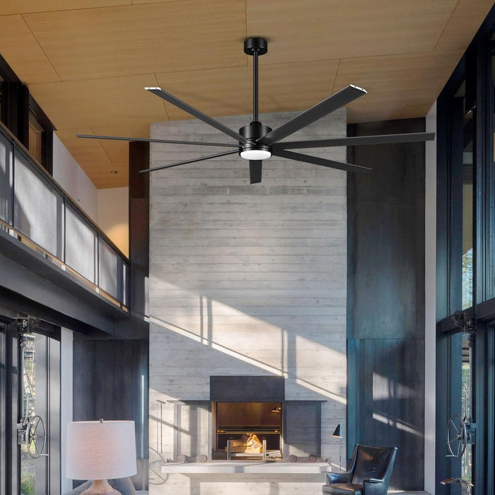 72 in. Large Outdoor Ceiling Fans, Waterproof Fan for Patio, Black Industrial Ceiling Fans with Lights, Large Wet Rated Ceiling Fans, Porch Ceiling Fans-2-ErisView