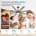 72 in. Large Reversible Ceiling Fan with Frosted Glass, Remote Control Ceiling Fan with Light, Cathedral Ceiling Fan-6-ErisView