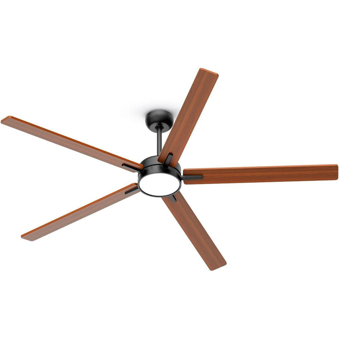 72 in. Large Wood Remote Control Ceiling Fan and Light, Reversible Flush Mount Low Profile Ceiling Fan for Living Room, Outdoor Ceiling Fan for Patio-9-ErisView