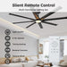 72 in. Remote Control Ceiling Fan and Light, Indoor Outdoor Large Ceiling Fan for Living Room Patio Kitchen, Industrial Reversible Aluminum Ceiling Fan-2-ErisView