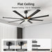 72 in. Remote Control Ceiling Fan and Light, Indoor Outdoor Large Ceiling Fan for Living Room Patio Kitchen, Industrial Reversible Aluminum Ceiling Fan-3-ErisView