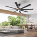 72 in. Remote Control Ceiling Fan and Light, Indoor Outdoor Large Ceiling Fan for Living Room Patio Kitchen, Industrial Reversible Aluminum Ceiling Fan-6-ErisView