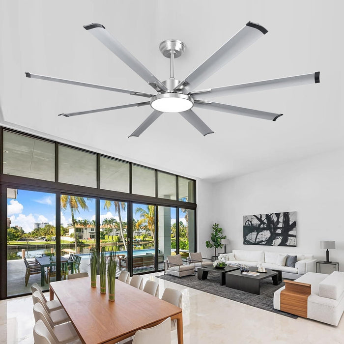 74 in. Large Ceiling Fans, Remote Control Ceiling Fan and Light, Large Industrial Ceiling Fans-6-ErisView