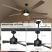 76 in. Black Big Remote Control Ceiling Fan and Light, Indoor Outdoor Ceiling Fan for Living Room Bedroom Patio, Farmhouse Modern Industrial Ceiling Fans-2-ErisView