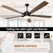 76 in. Black Big Remote Control Ceiling Fan and Light, Indoor Outdoor Ceiling Fan for Living Room Bedroom Patio, Farmhouse Modern Industrial Ceiling Fans-4-ErisView