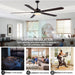 76 in. Large Remote Control Ceiling Fan and Light, Stylish Ceiling Fans, Farmhouse Industrial Ceiling Fan Light for Patio Living Room Bedroom-4-ErisView