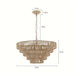 8-Light Bohemian Rattan Woven Pendant Light, 5-Tier Large Round Pendant Light Chandelier-ErisView