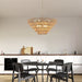 8-Light Bohemian Rattan Woven Pendant Light, 5-Tier Large Round Pendant Light Chandelier-ErisView