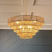 8-Light Bohemian Rattan Woven Pendant Light, 5-Tier Large Round Pendant Light Chandelier-ErisView