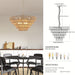 8-Light Bohemian Rattan Woven Pendant Light, 5-Tier Large Round Pendant Light Chandelier-ErisView