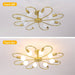 8-Light Flower-Shaped Semi-Flush Mount Light, Modern Gold Sputnik Ceiling Light Fixture Ceiling Lamp Chandelier for Living Room Kitchen-ErisView