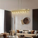 8-Light Modern Hanging Light Fixture, Modern Oval Gold Crystal Chandelier for Kitchen Island-ErisView