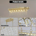 8-Light Modern Hanging Light Fixture, Modern Oval Gold Crystal Chandelier for Kitchen Island-ErisView