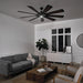 85 in. Ceiling Fan with Lights, 9 Blade Modern Industrial Looking Ceiling Fan, Large Black Ceiling Fan-4-ErisView