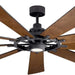 85 in. Ceiling Fan with Lights, 9 Blade Modern Industrial Looking Ceiling Fan, Large Black Ceiling Fan-1-ErisView